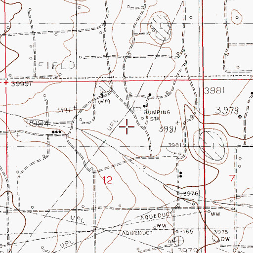 Topographic Map of 12881 Water Well, NM