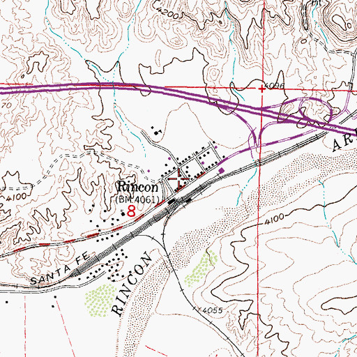 Topographic Map of Mormon Battalion Historical Marker, NM