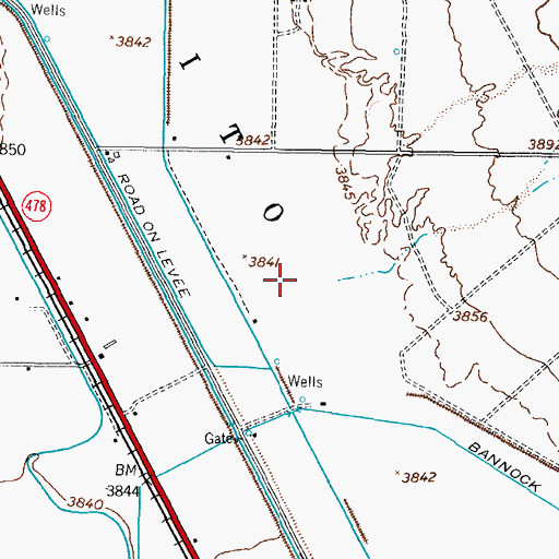 Topographic Map of Brazito Battlefield Historical Marker, NM
