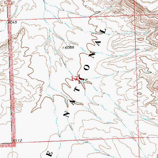 Topographic Map of Chaco Culture National Historic Park Historical Marker, NM