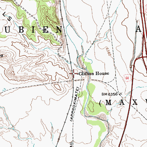 Topographic Map of Clifton House Site Historical Marker, NM