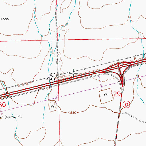 Topographic Map of Cookes Wagon Road Historical Marker, NM