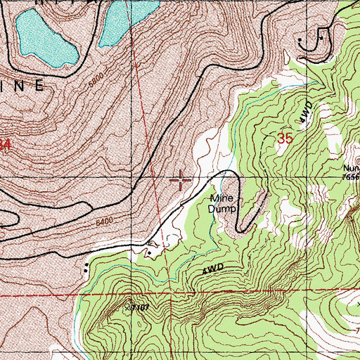 Topographic Map of Santa Rita Copper Mines Historical Marker, NM