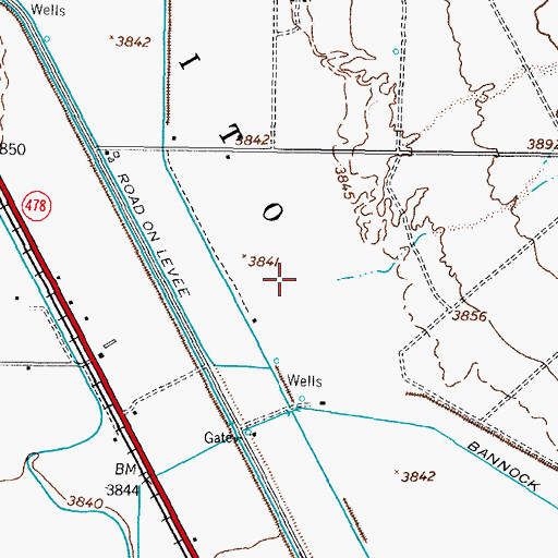 Topographic Map of Onates Route on the Camnio Real Historical Marker, NM