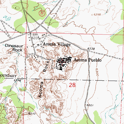 Topographic Map of Cebolleta Historical Marker, NM