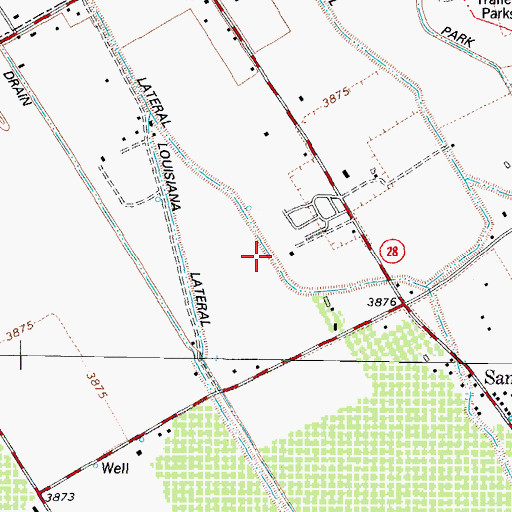 Topographic Map of La Mesilla Historical Marker, NM
