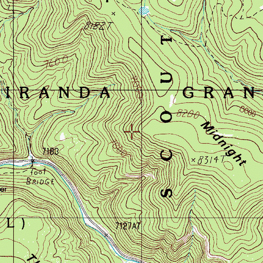 Topographic Map of Philmont Scout Ranch Historical Marker, NM