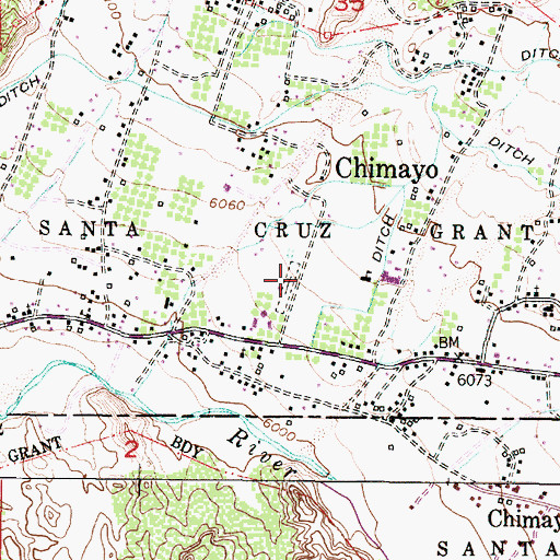 Topographic Map of Holy Family Church Cemetery, NM
