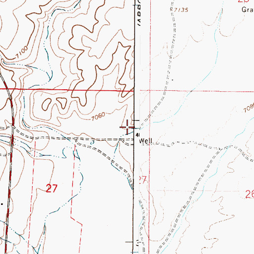 Topographic Map of Rio Grande Rift Historical Marker, NM