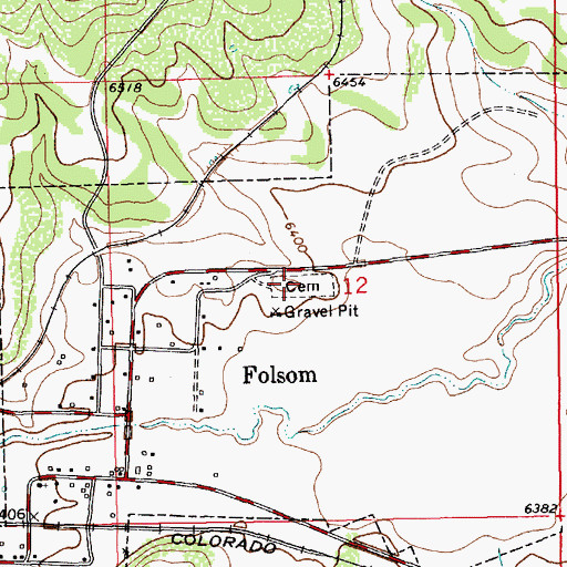 Topographic Map of Drew Cemetery, NM