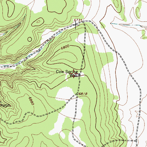 Topographic Map of Ojo de Vaca Cemetery, NM