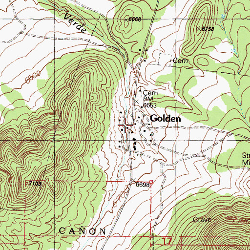 Topographic Map of Golden Weather Station, NM