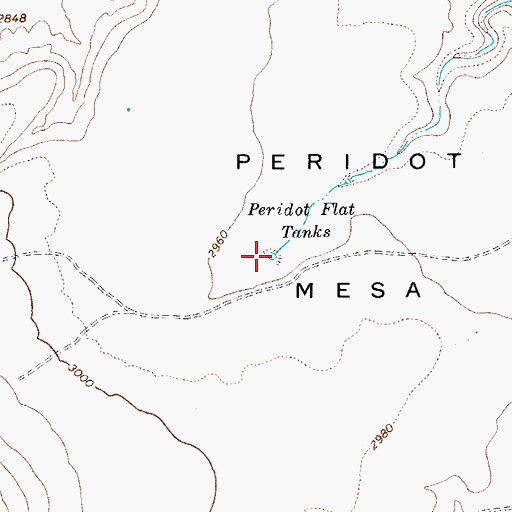 Topographic Map of Peridot Flat Tanks, AZ