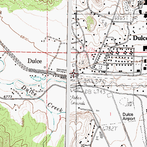 Topographic Map of Jicarilla Apache Reservation Historical Marker, NM