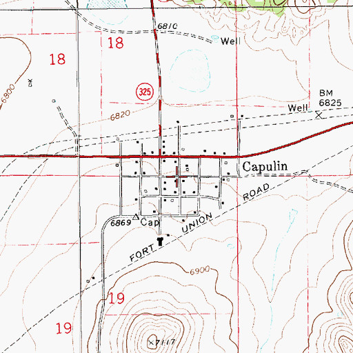 Topographic Map of Goodnight-Loving Trail Historical Marker, NM