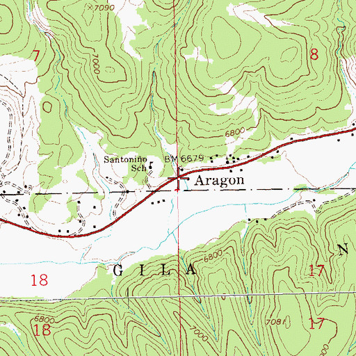 Topographic Map of Fort Tularosa (historical), NM