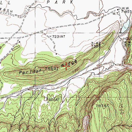 Topographic Map of Peridot Ridge, AZ