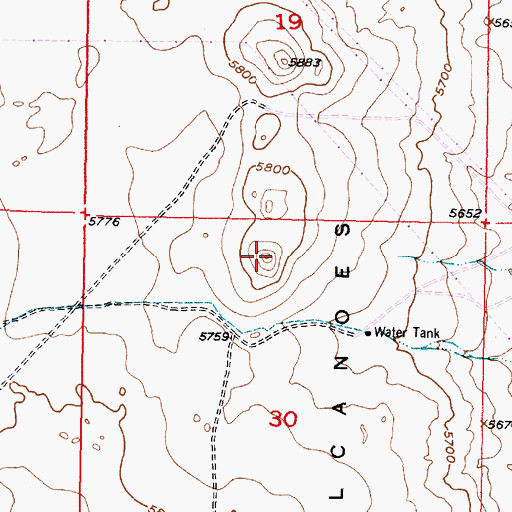 Topographic Map of Bond Volcano, NM