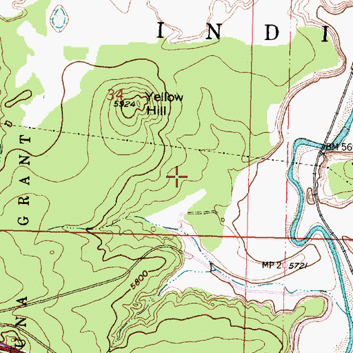 Topographic Map of Quirk, NM