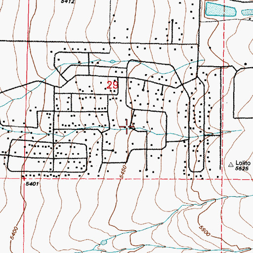Topographic Map of Meadow Lake, NM