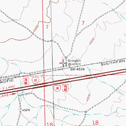 Topographic Map of Airington Windmill, NM