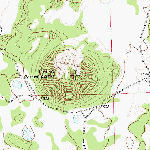 Topographic Map of Cerro Americano, NM