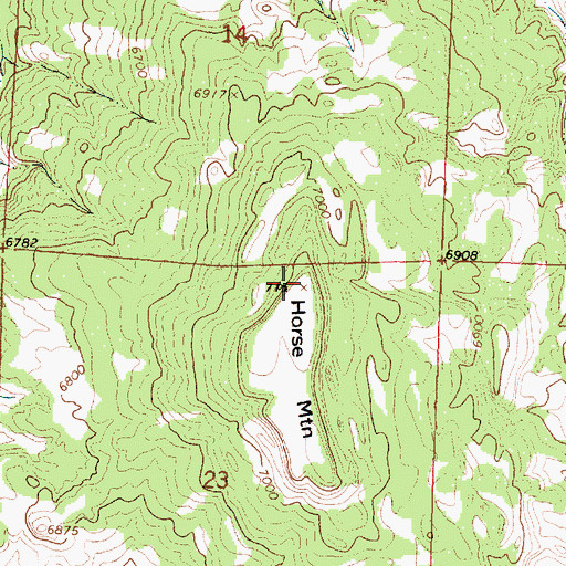 Topographic Map of Horse Mountain, NM