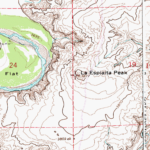 Topographic Map of La Espiata Peak, NM