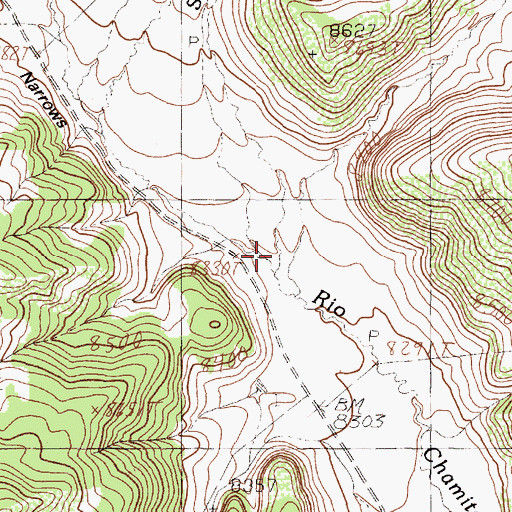 Topographic Map of Sixto Creek, NM
