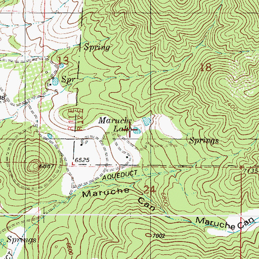 Topographic Map of Maruche Lake, NM