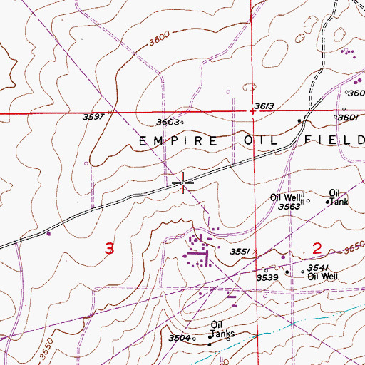 Topographic Map of Empire ABO Sulphur Plant, NM