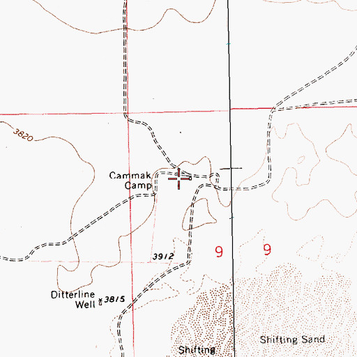 Topographic Map of Cammak Camp, NM