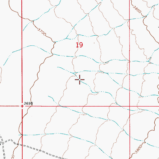 Topographic Map of Lower Humphrey Canyon, NM