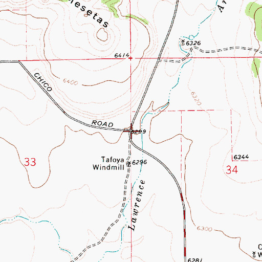 Topographic Map of Tafoya (historical), NM