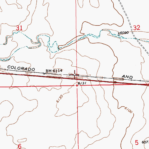 Topographic Map of Staunton (historical), NM