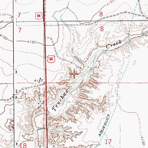 Topographic Map of Sunnyside Springs, NM