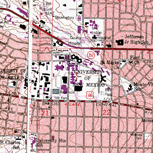 Topographic Map of Anthropology Annex, NM