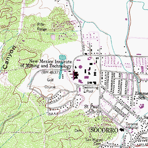 Topographic Map of Student Activities Center, NM