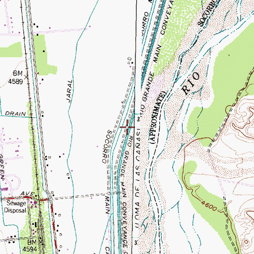 Topographic Map of New Mexico Bureau of Mines and Mineral Resources Building, NM