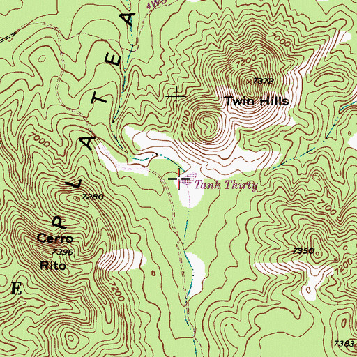 Topographic Map of Tank Thirty, NM