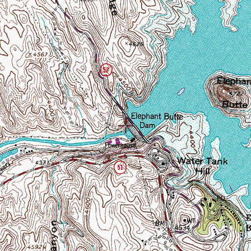 Topographic Map of Horse Island Historic Site, NM