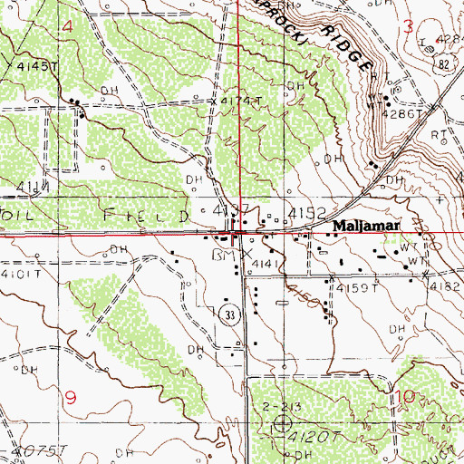 Topographic Map of Banish Oil Well Number One Historic Site, NM