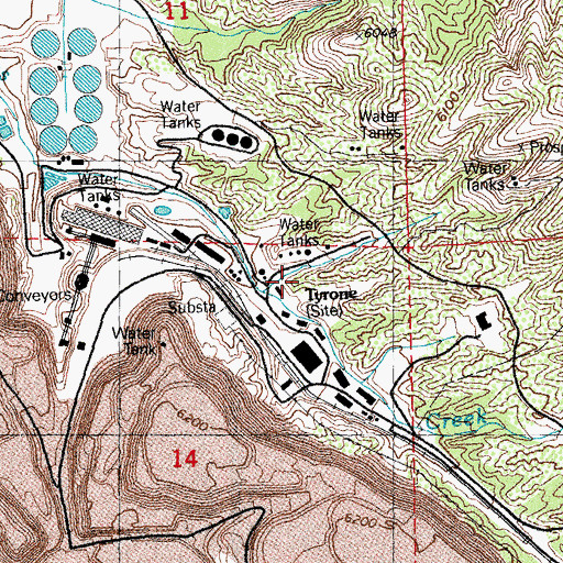 Topographic Map of Burro Springs Historic Site, NM