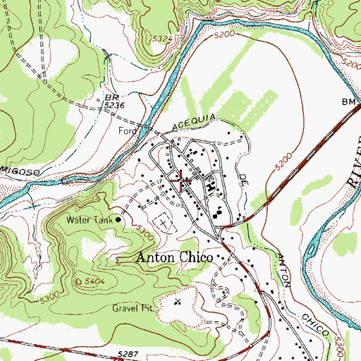 Topographic Map of Anton Chico Abajo Historic District, NM