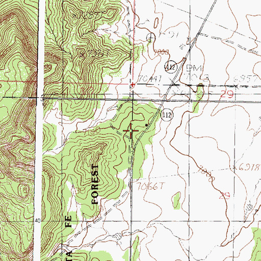 Topographic Map of Castle of the Chama Historic Site, NM