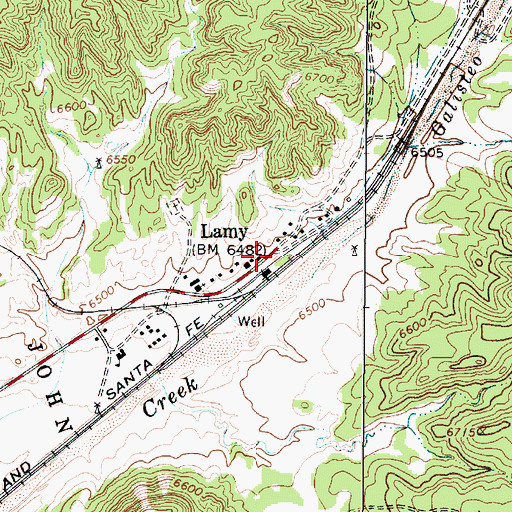 Topographic Map of Apache Canyon Railroad Bridge Historic Site, NM