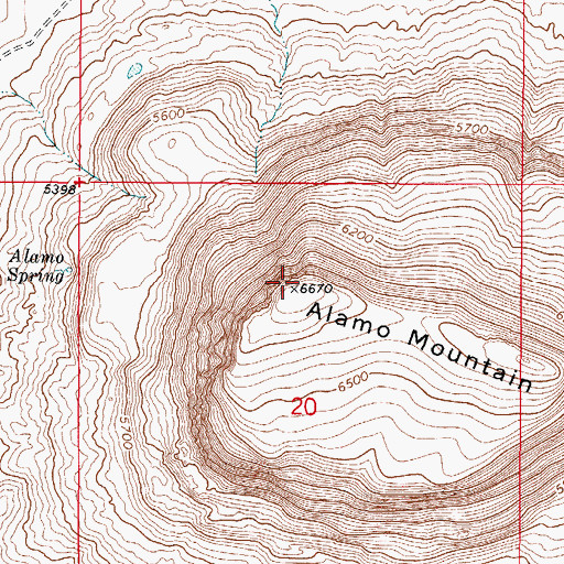 Topographic Map of Alamo Springs Stage Station Historic Site, NM