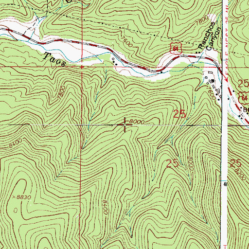 Topographic Map of Leon Gaspard House Historic Site, NM