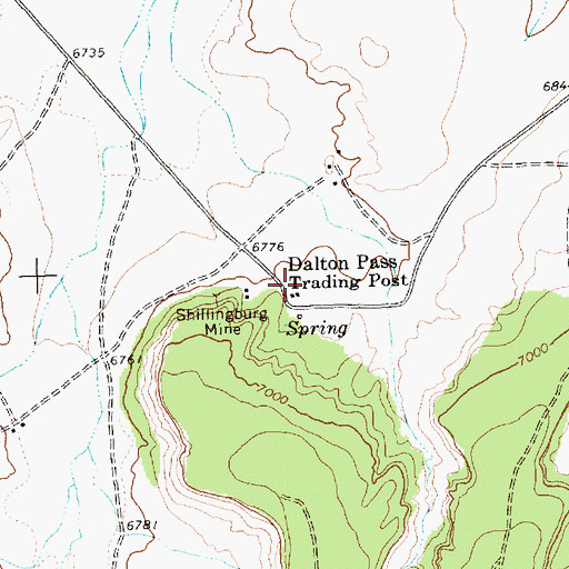 Topographic Map of Dalton Pass Historic Site, NM