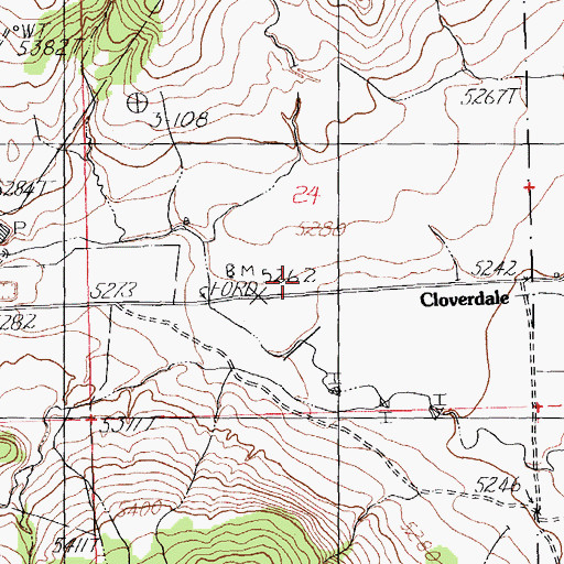 Topographic Map of Cloverdale Park Historic Site, NM